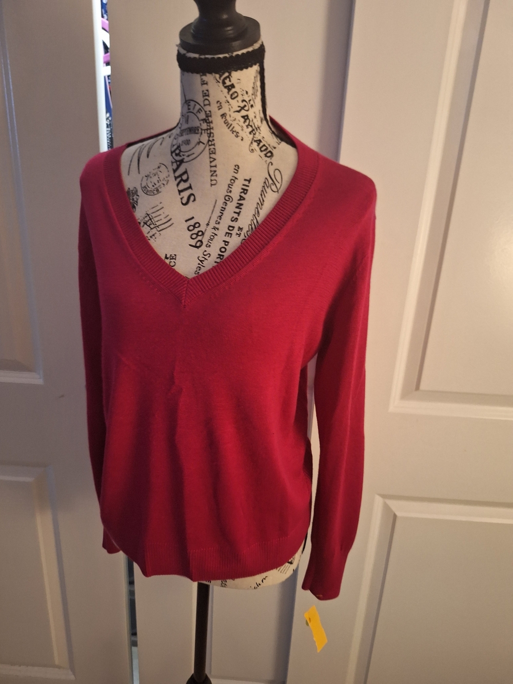 Banana Republic Red V-Neck Sweater